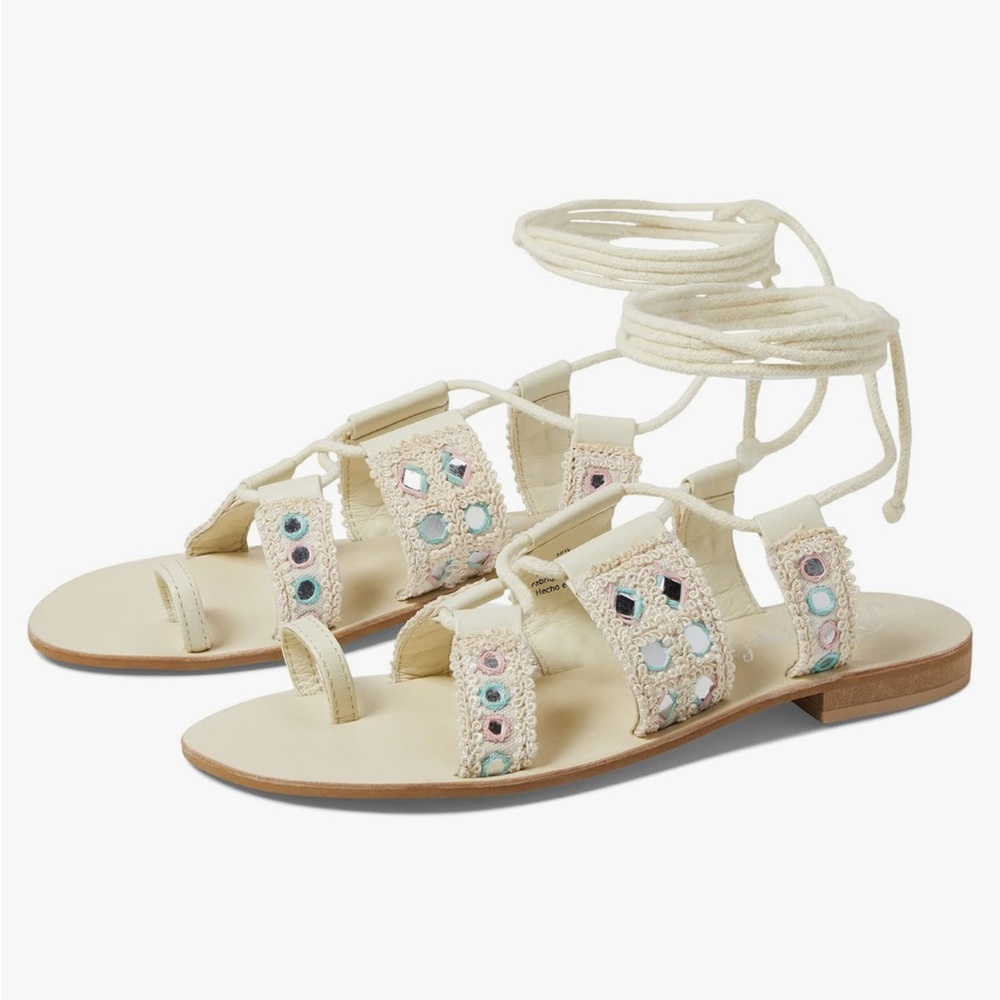 NWOB Free People Mantra Mirror Sandal Size 7 (37)